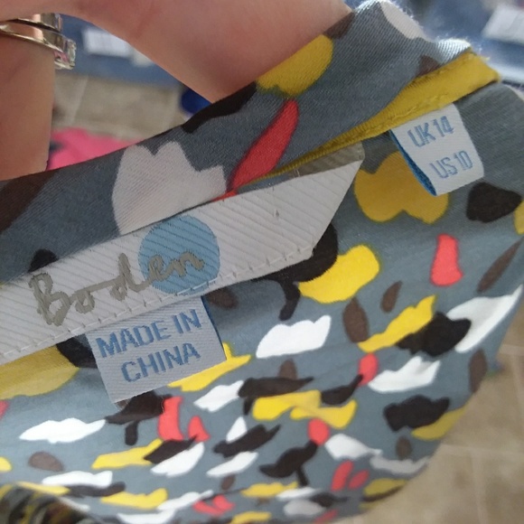 Boden Palazzo cap sleeve scoop neck floral top size 10 - Picture 6 of 7